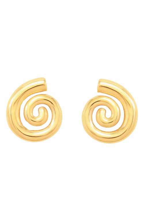 Sciacca Swirl Drop Earrings in Gold