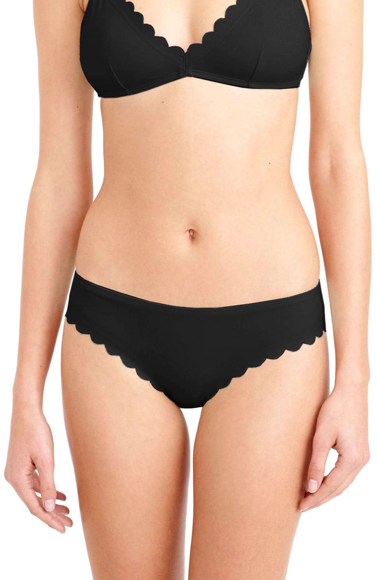 J.Crew Scalloped Matte Bikini Bottoms Nordstrom