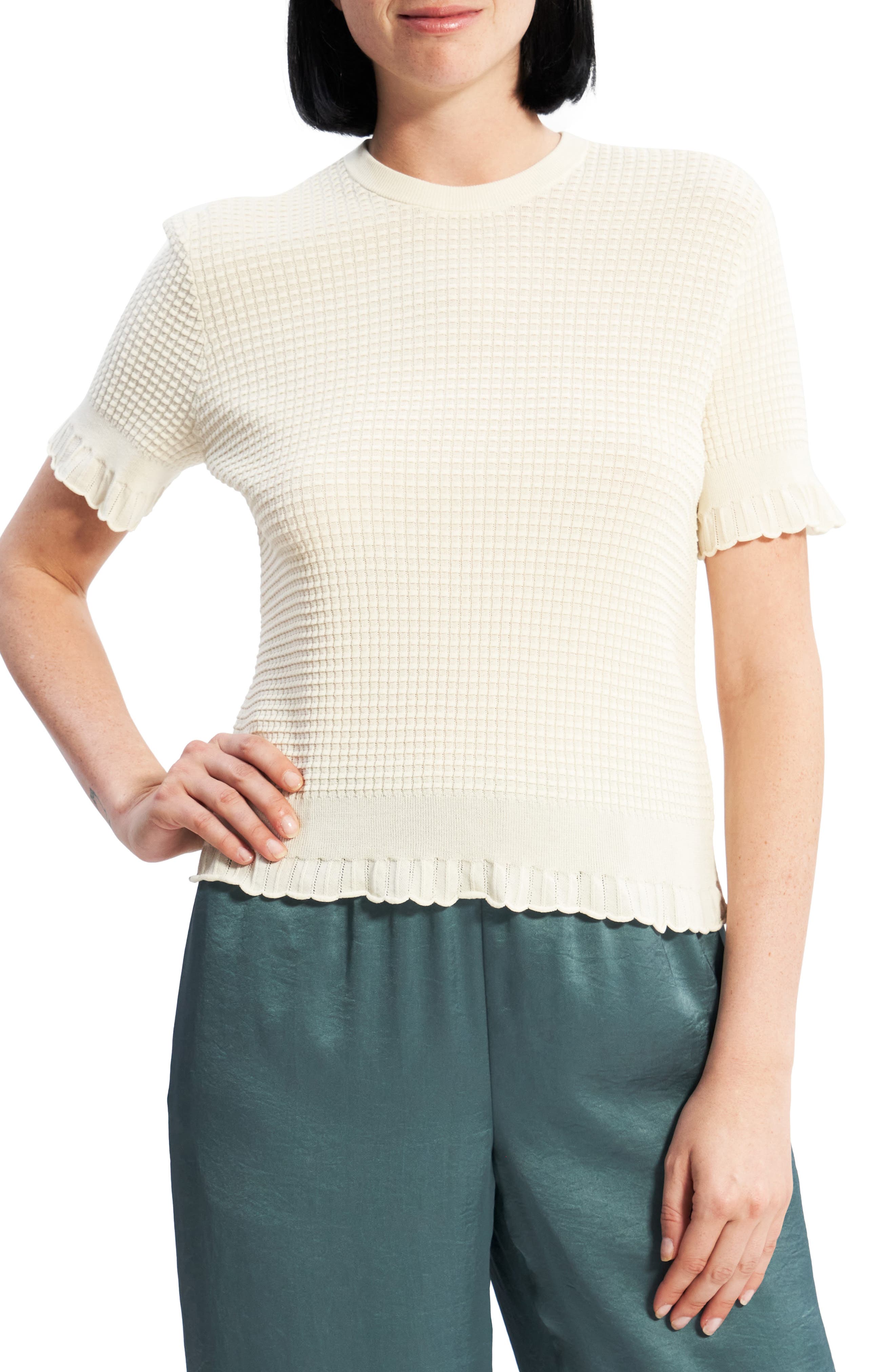Theory Bristol Waffle Ruffle Trim 