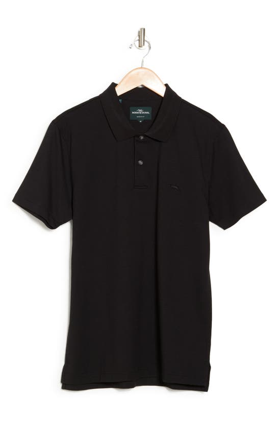Rodd & Gunn Dalmore Sports Fit Knit Polo In Black
