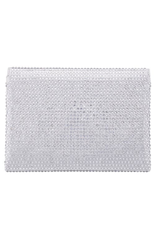 Shop Nina Lorna Embellished Envelope Clutch In Silver