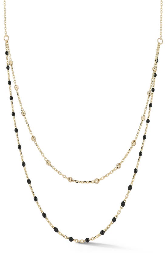 Ember Fine Jewelry Enamel Layered Chain Necklace In 14k Gold