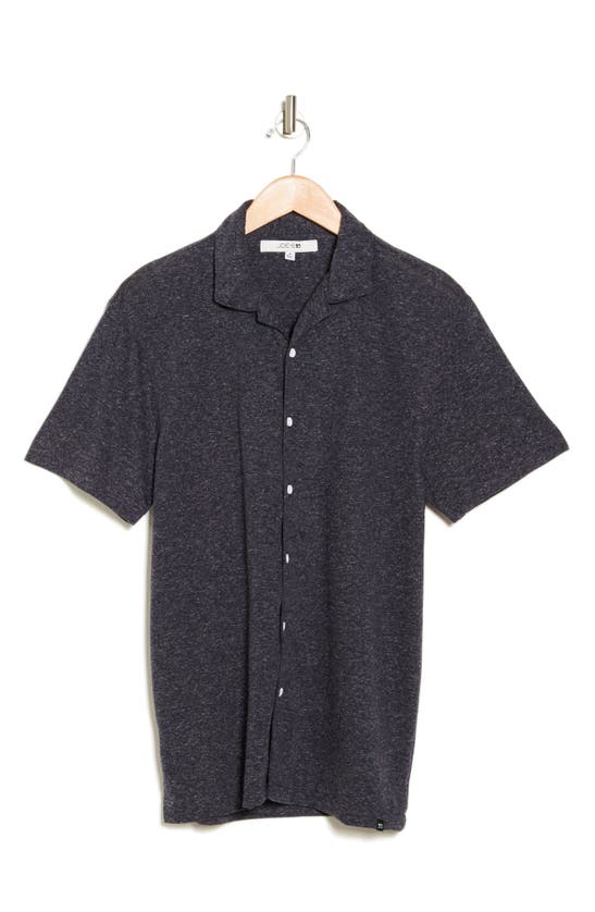 Joe's Salerm Knit Short Sleeve Button-up Shirt In Night Sky