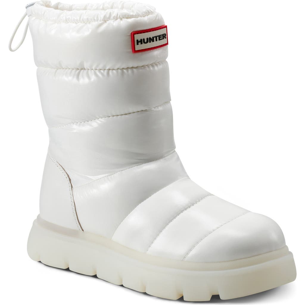 Hunter Maribel Insulated Waterproof Snow Bootie in White