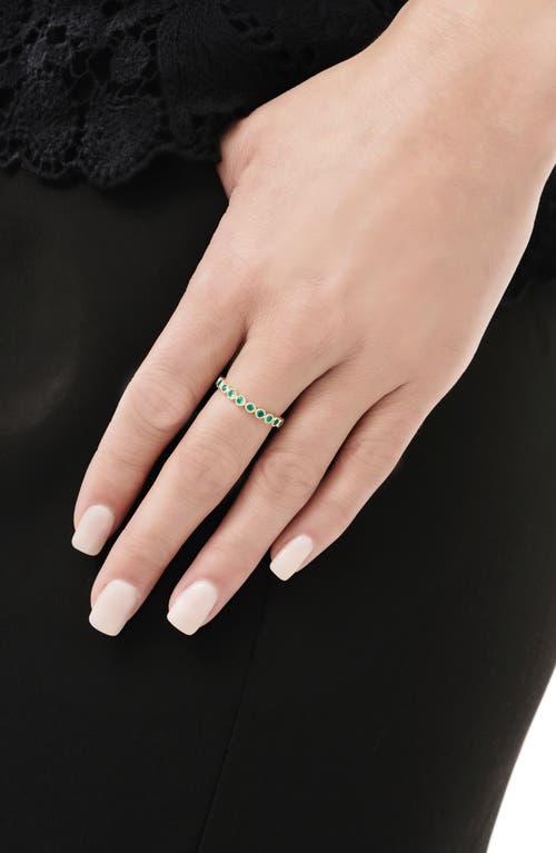 Bony Levy Feu Et Eau Emerald Eternity Ring In 18k Yellow Gold/emerald
