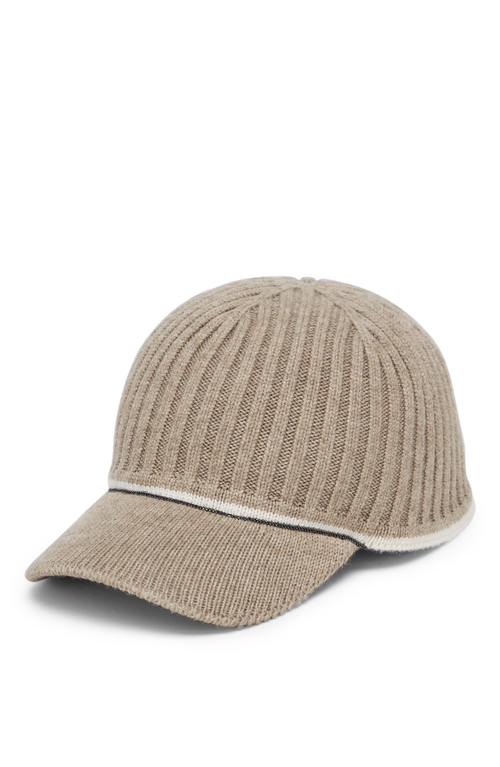 Shop Brunello Cucinelli Baseball Cap With Monili In Dove Grey