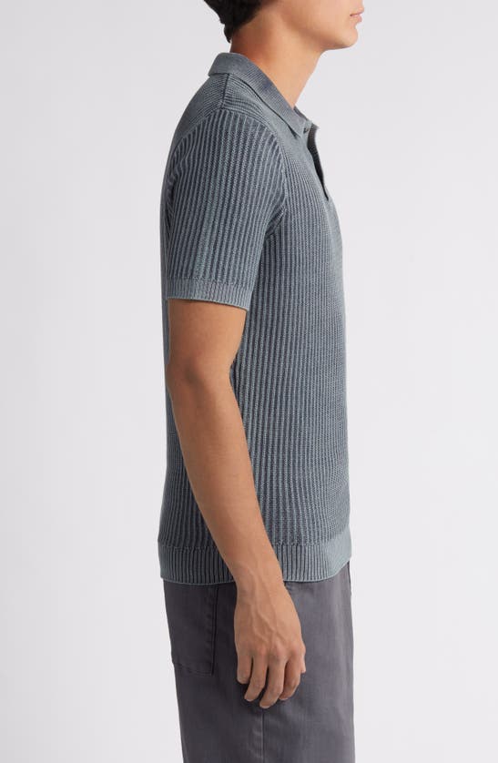Shop Treasure & Bond Washed Polo Sweater In Navy India Ink
