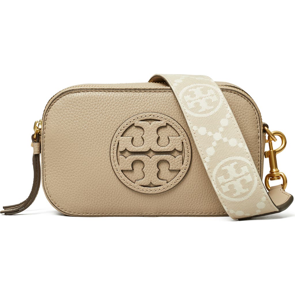 Tory Burch Mini Miller Leather Crossbody Bag In Fresh Clay