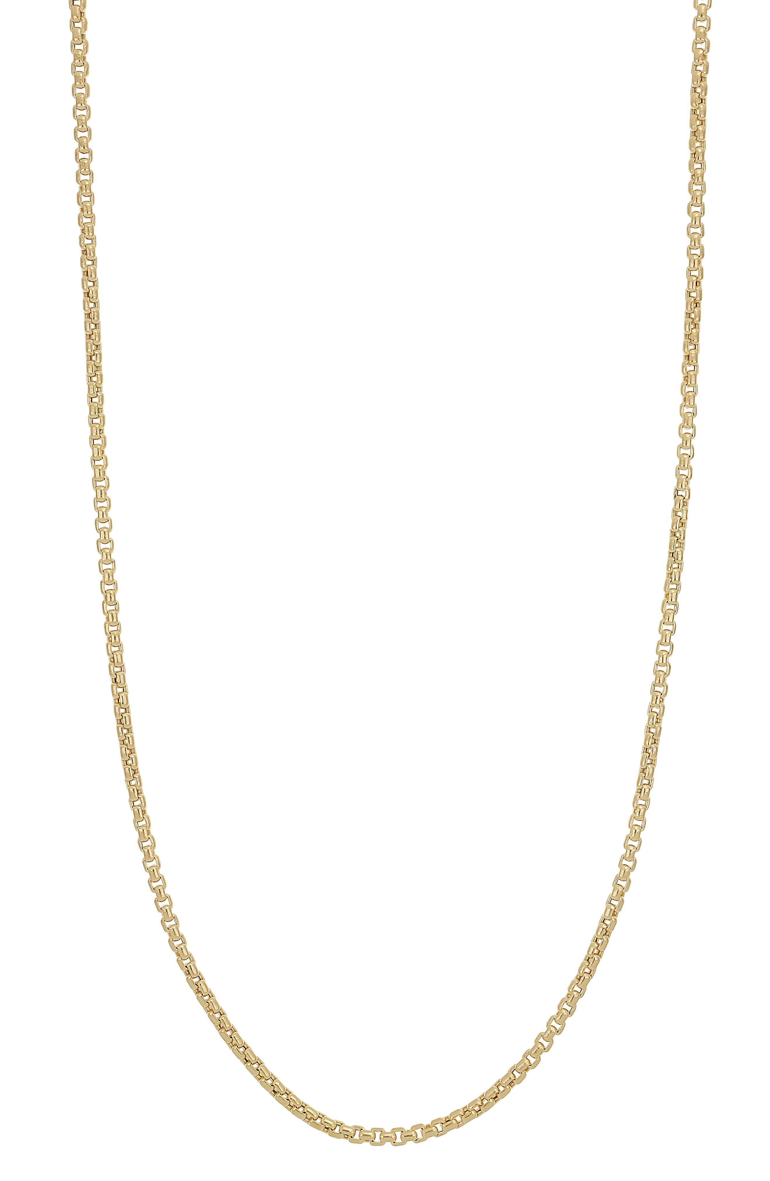 14k white gold rolo chain