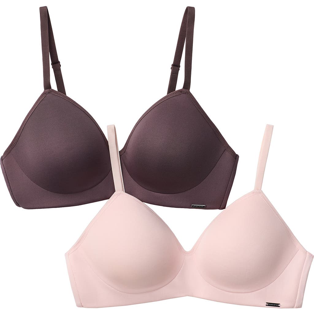 HALSTON HALSTON 2-PACK MODERN MICRO WIRE FREE T-SHIRT BRAS