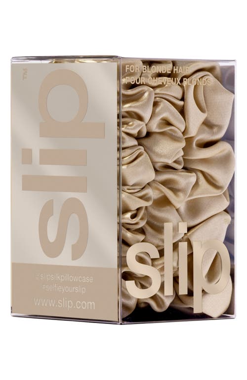 Shop Slip 3-pack Large & Small Silk Scrunchie Set In Blonde