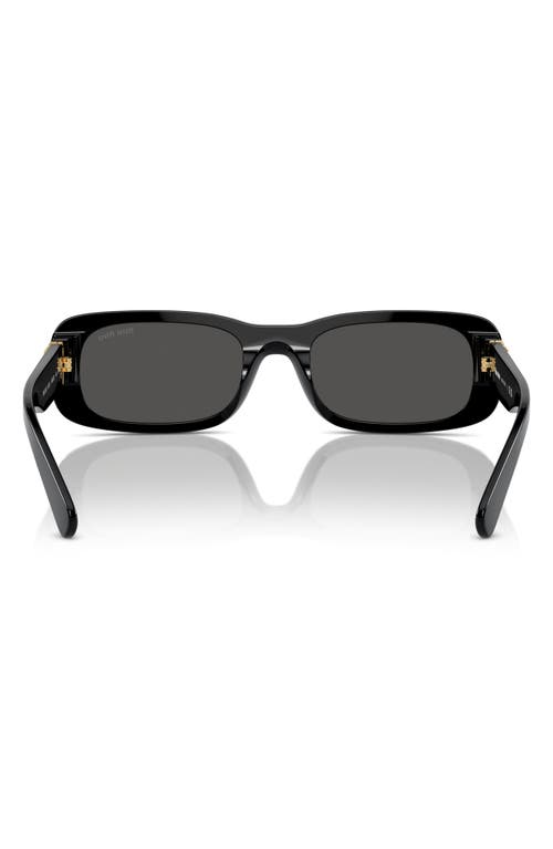 Miu Miu 53mm Rectangular Sunglasses In Black