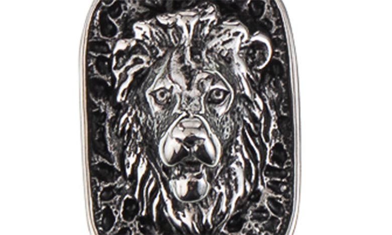 Shop Eye Candy Los Angeles Lion's Den Pendant Necklace In Black