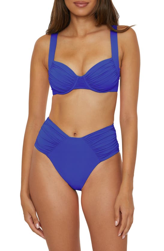 Shop Becca Color Code Underwire Bikini Top In Sapphire