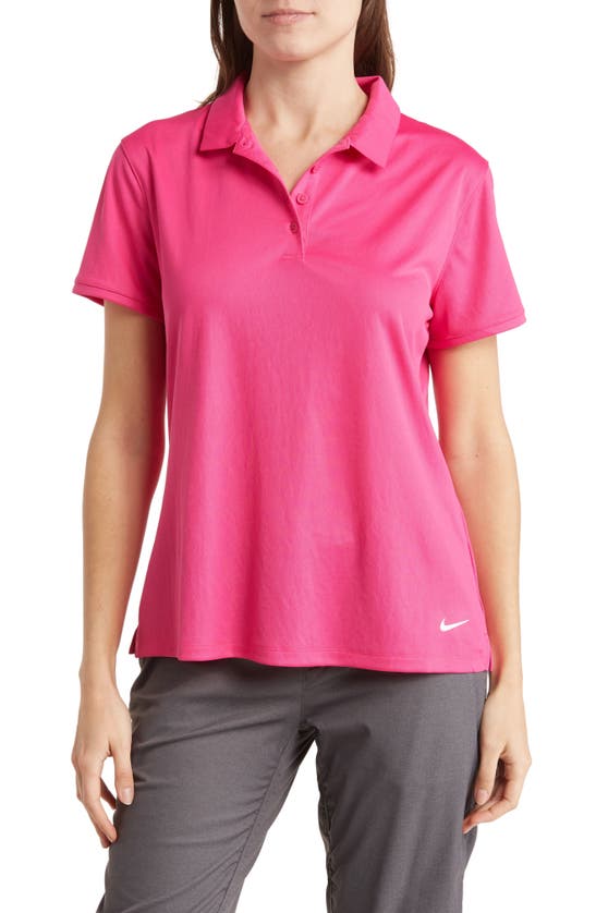 Nike Victory Dri-fit Polo In Active Pink/ White