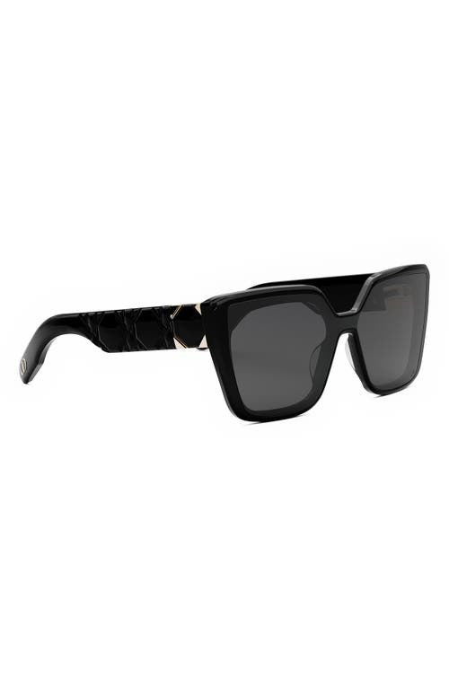 Shop Dior Lady 95.22 S2i Butterfly Sunglasses In Shiny Black/smoke