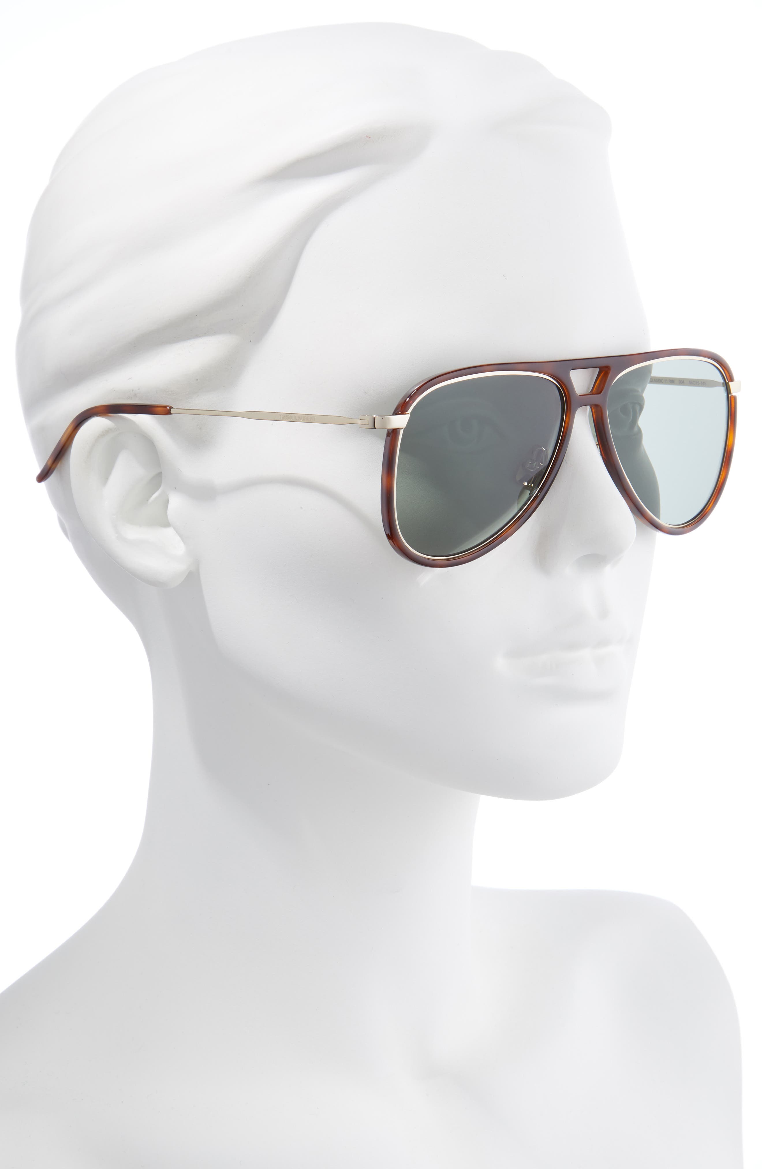 56mm aviator sunglasses