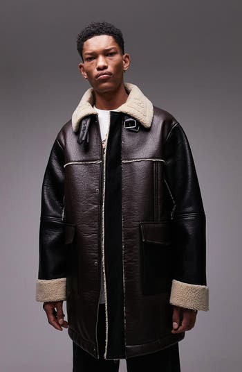 Topman oversized coat best sale