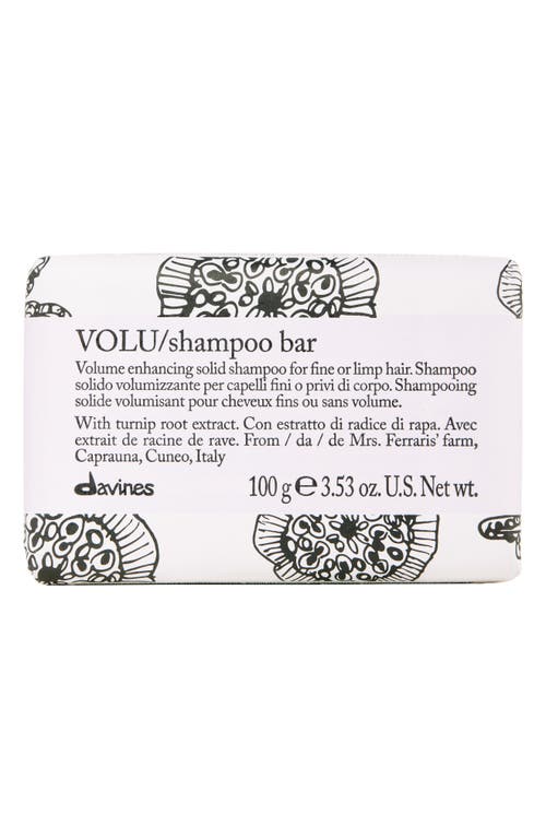 Davines Volu Volumizing Shampoo Bar In White