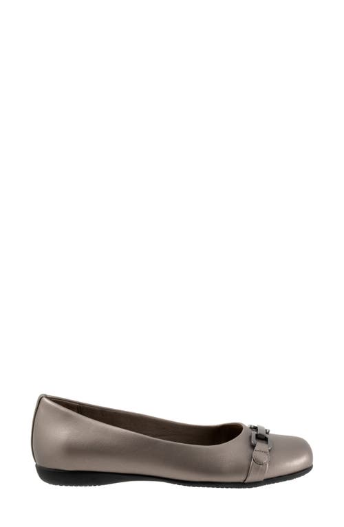 Shop Trotters Sadie Flat In Pewter