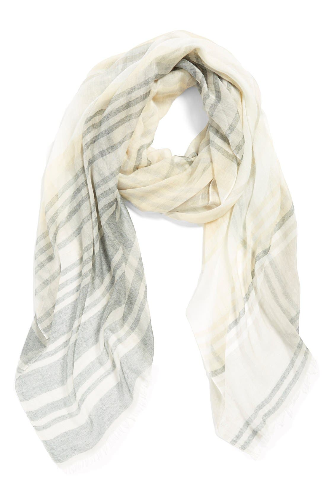 Nordstrom Striped Modal & Silk Scarf Nordstrom