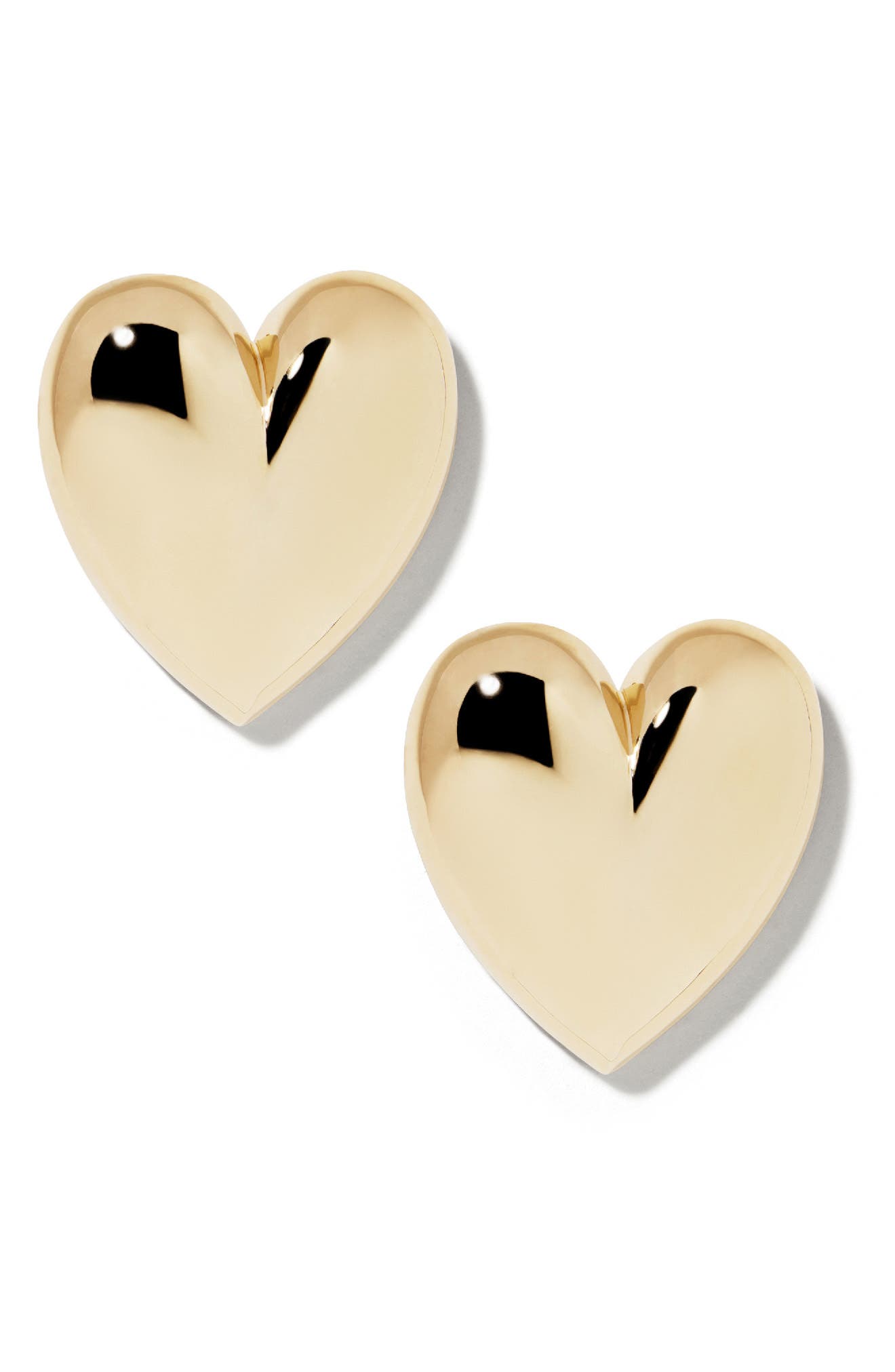 Jennifer Fisher Puffy Heart Drop Earrings In Gold