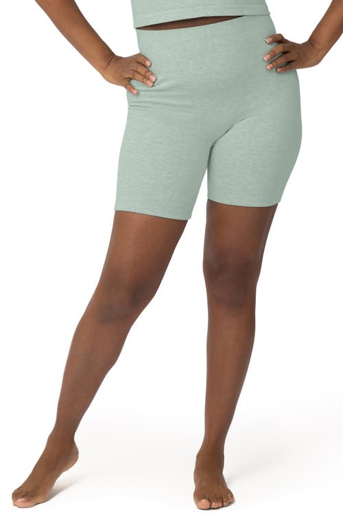 Sublime Maternity Bike Shorts in Dusty Blue Green Heather