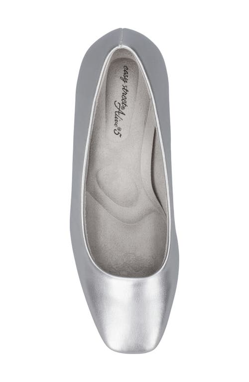 Shop Easy Street Poet Pump In Silver