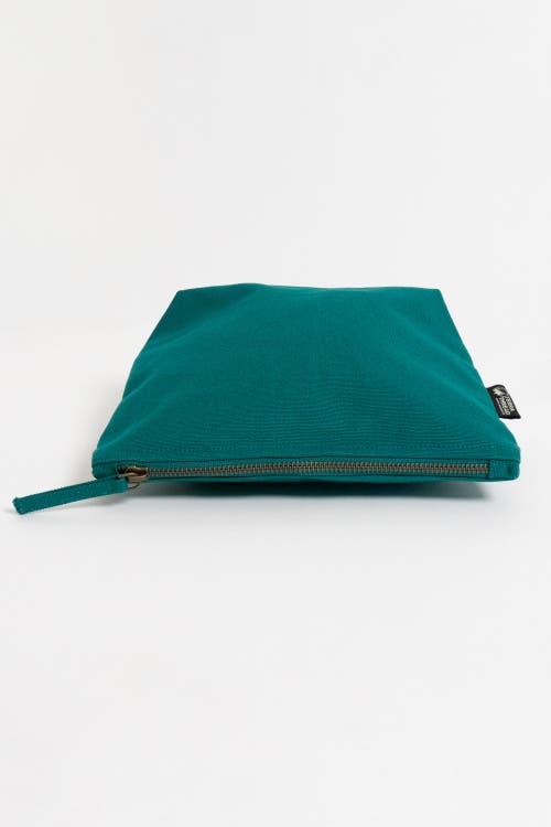 Terra Thread Organic Cotton Makeup Bag In Deep Sea Teal