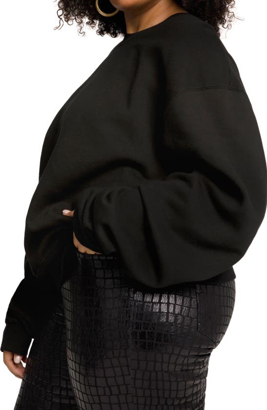 Shop Good American Boyfriend Sweatshirt In Black001