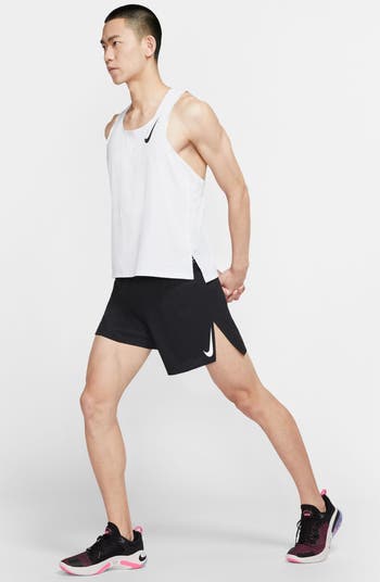 Nike Aeroswift 4in Running Shorts Mens Khaki/Orange, £22.00