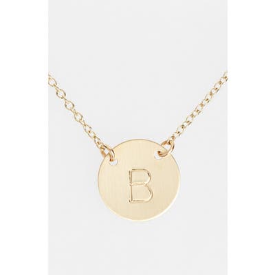 Nashelle 14K-Gold Fill Anchored Initial Disc Necklace