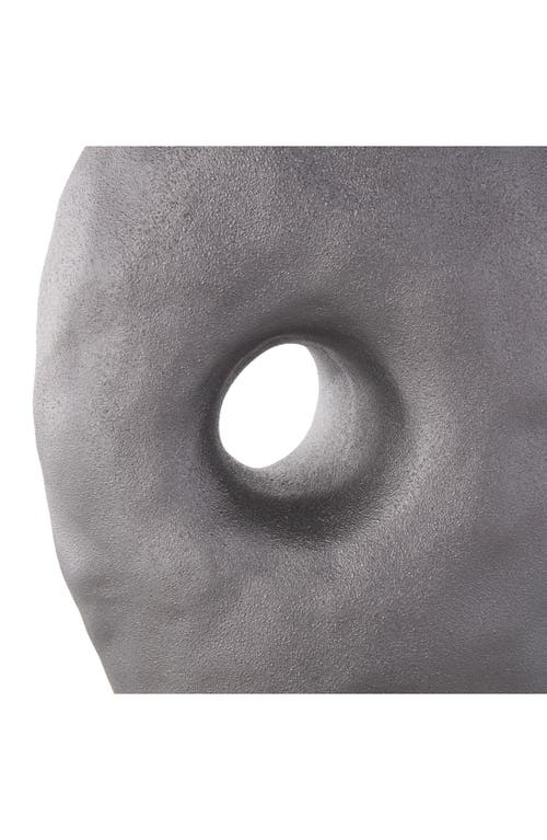 Ginger Birch Studio Abstract Textured Vase In Gray