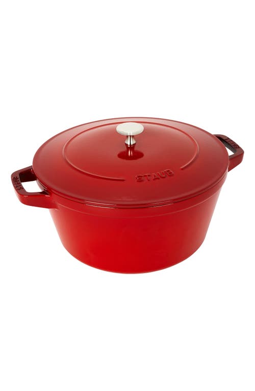 Staub 4-piece Stackable Cast Iron Cookware Set In Cherry