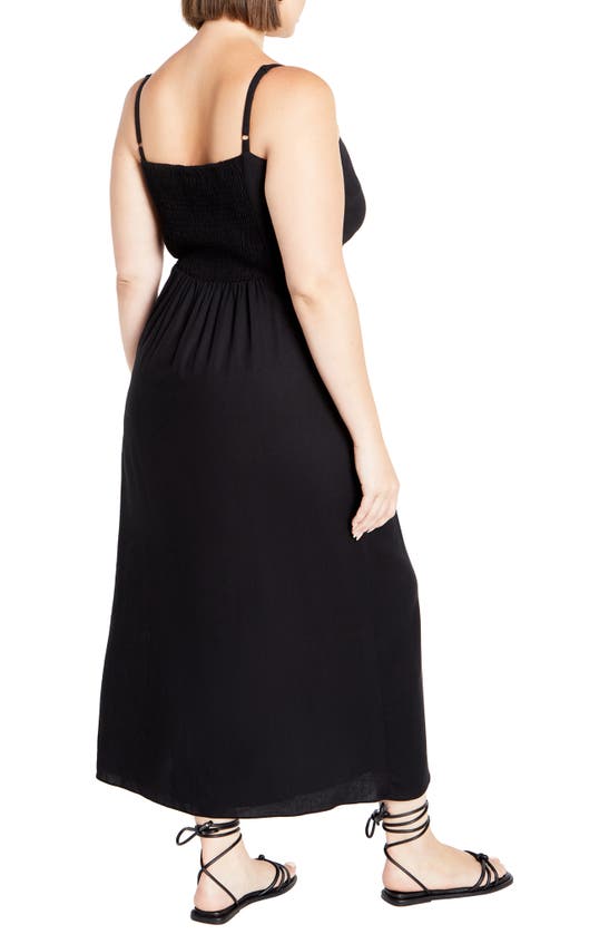 Shop City Chic Abbie Drape Midi Dress In Black