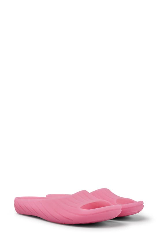 Camper Cut-out Flat Slides In Pastel Pink