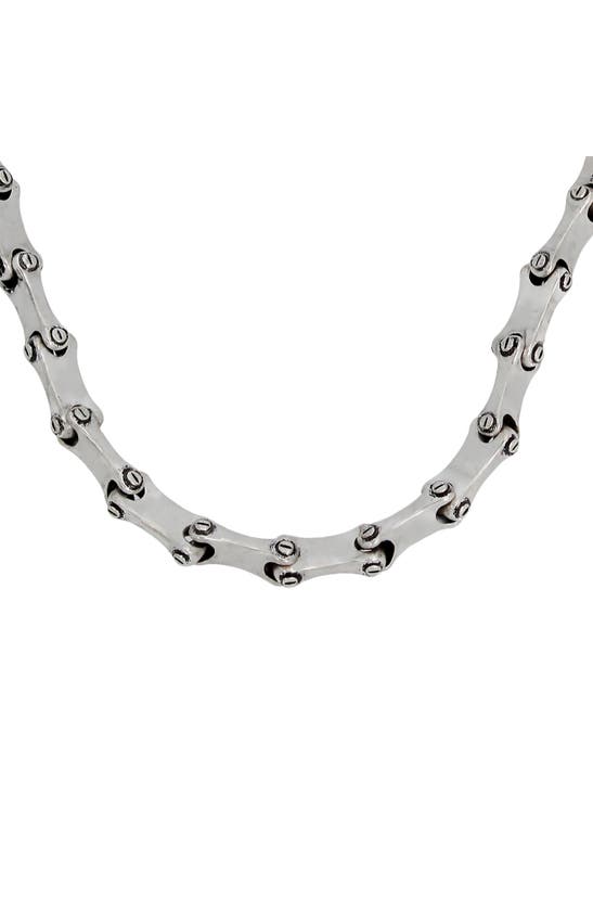 Shop Allsaints Chain Link Collar Necklace In Warm Silver