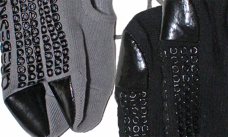 Arebesk Goddess Assorted 2-pack Closed Toe Grip Socks In Black - Gray