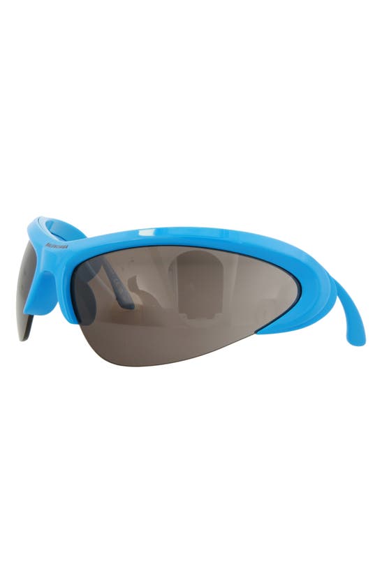 Shop Balenciaga 91mm Novelty Sunglasses In Light Blue Silver Grey