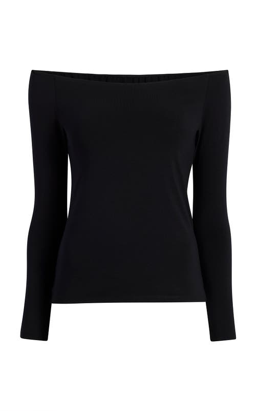 Another Tomorrow Leotard Top In Black
