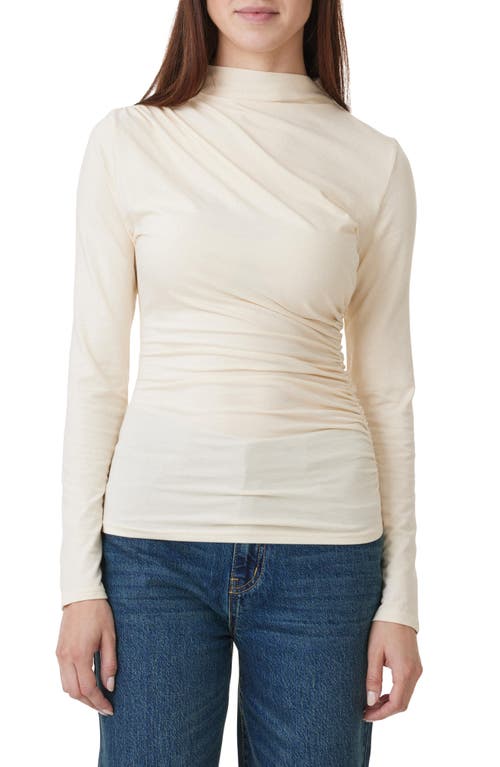 Shop Habitual Funnel Neck Long Sleeve Top In Birch