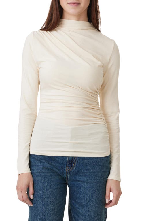 Shop Habitual Funnel Neck Long Sleeve Top In Birch