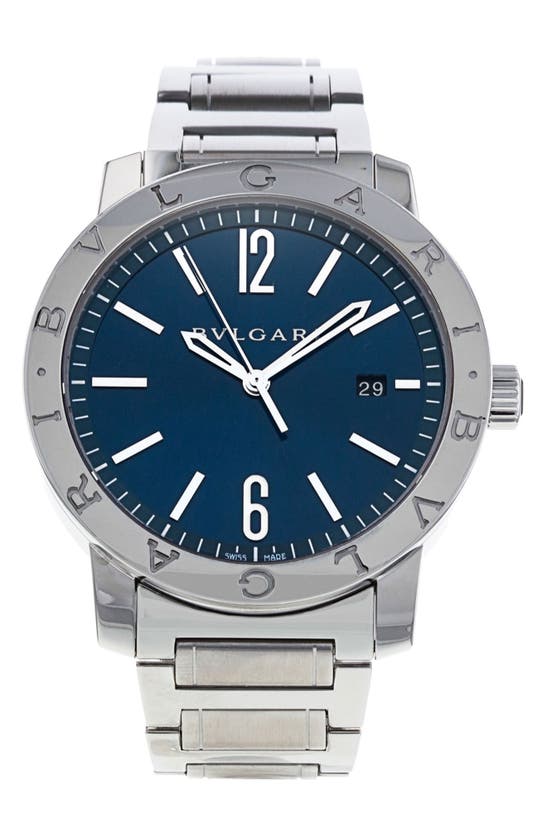 Watchfinder & Co. Bvlgari  Bvlgari Bracelet Watch, 41mm In Silver / Blue
