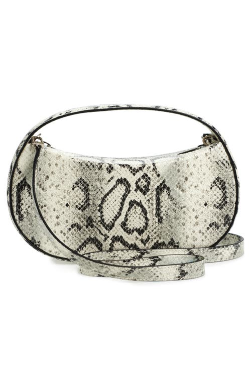 COPERNI COPERNI SMALL SOUND SWIPE SNAKESKIN EMBOSSED LEATHER HANDBAG 