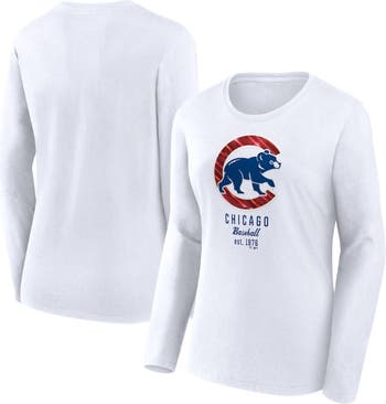 FANATICS Women's Fanatics Branded White Chicago Cubs Long Sleeve T