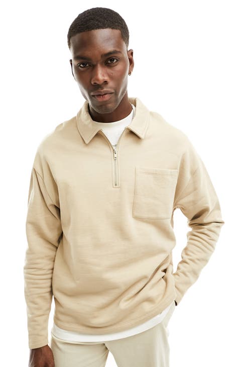 Oversize Half Zip Sweatshirt