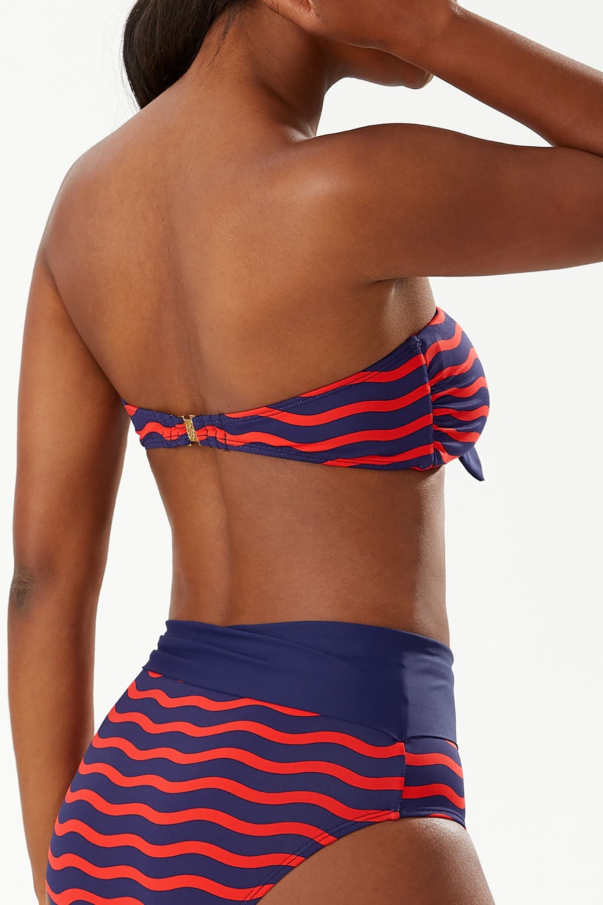 tie front bandeau bikini