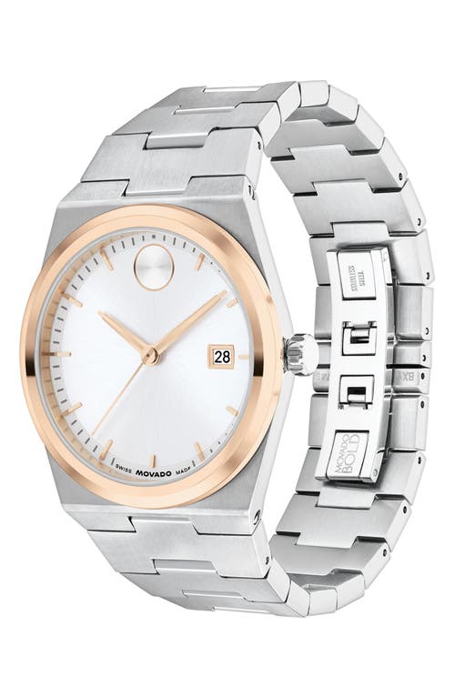 Shop Movado Bold Quest Bracelet Watch, 40mm In White