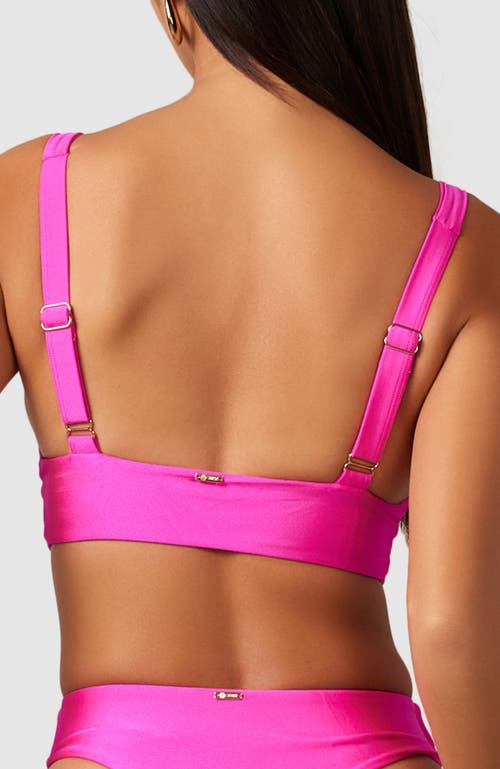Mbm Swim Lucky Bikini Top In Magenta