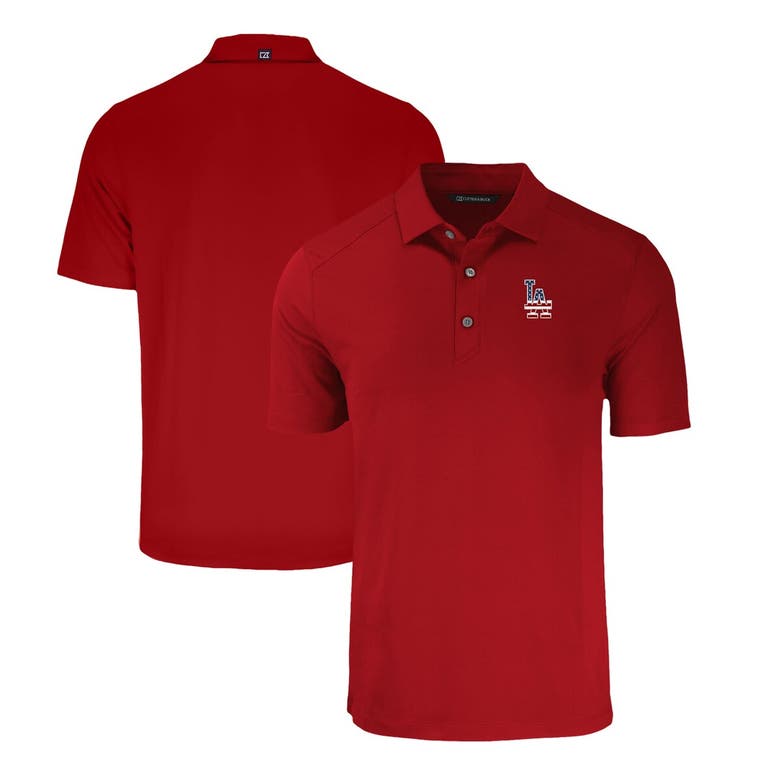 Shop Cutter & Buck Red Los Angeles Dodgers Stars & Stripes Forge Eco Stretch Recycled Polo